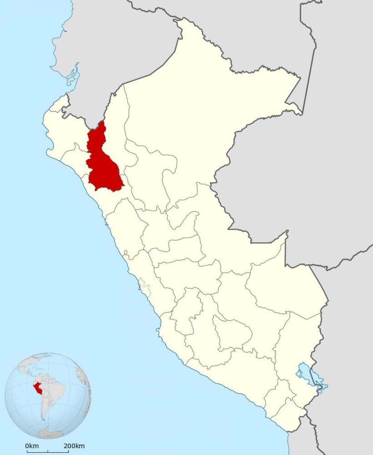 mappa di cajamarca, Perù
