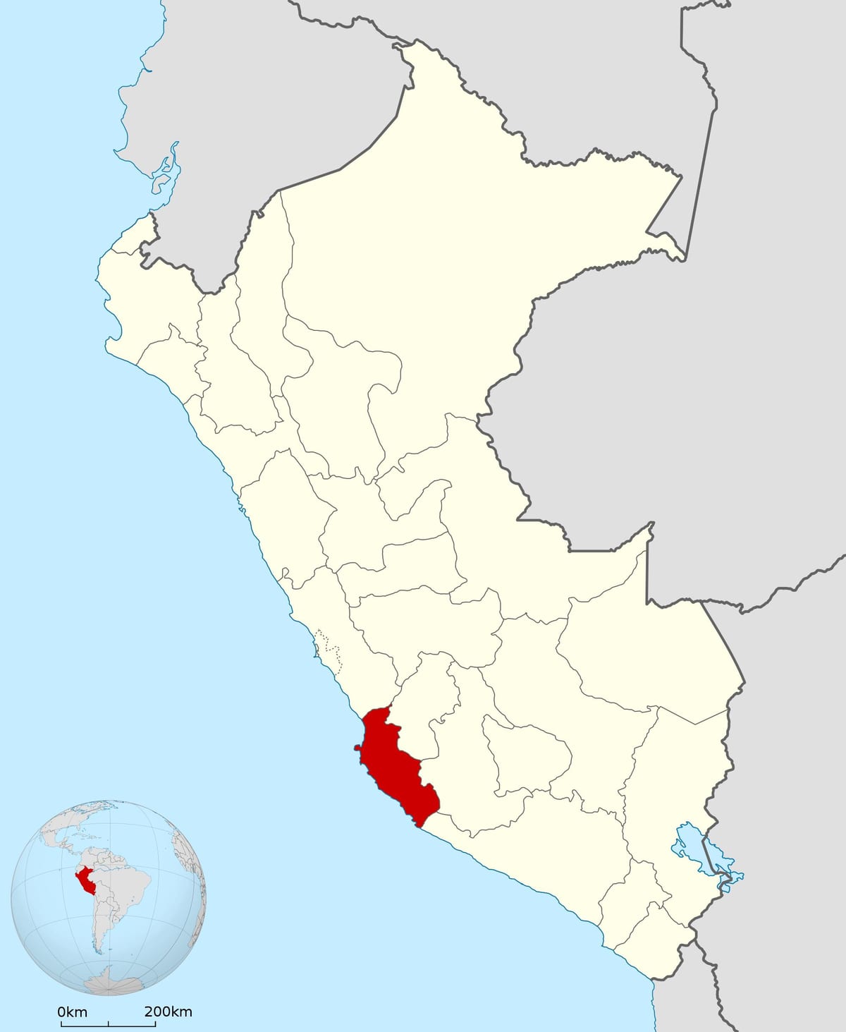 mappa di ica, Perù