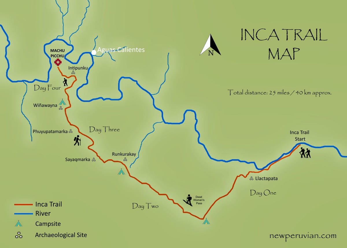 mappa di inca del Perù