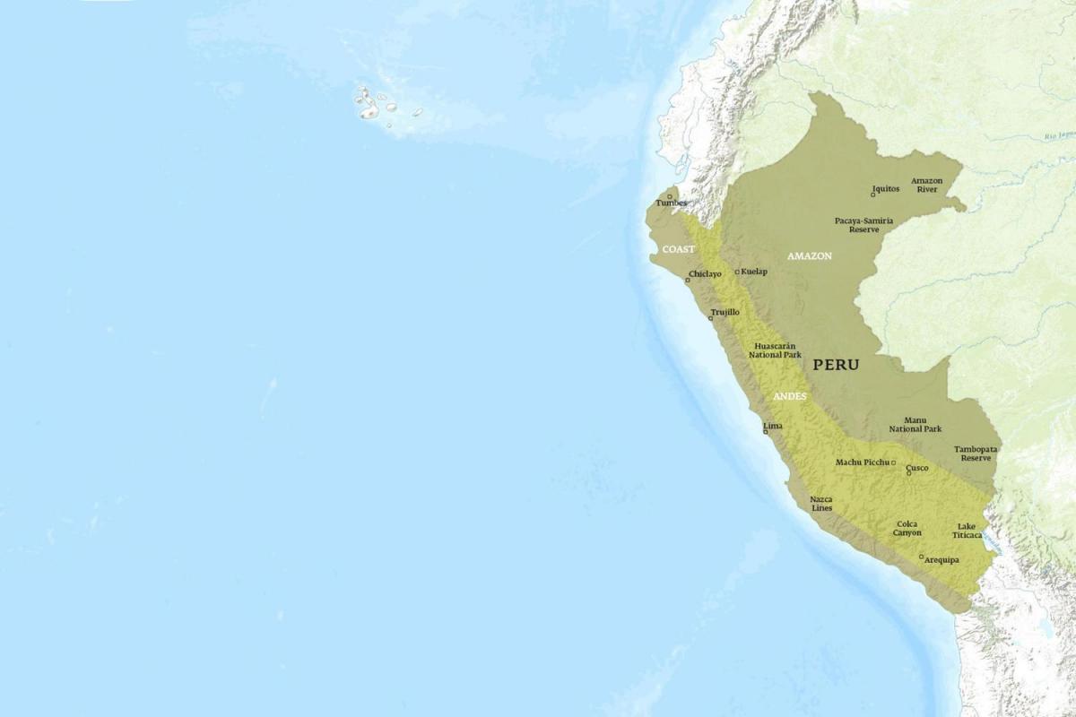 mappa di kuelap Perù 