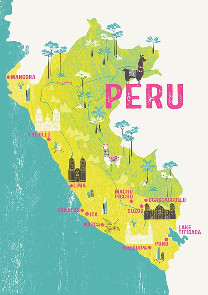 mappa del Perù per bambini