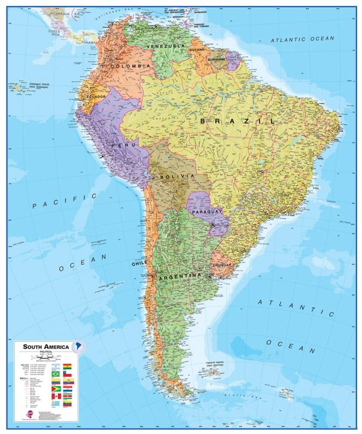 mappa Perù, sud america