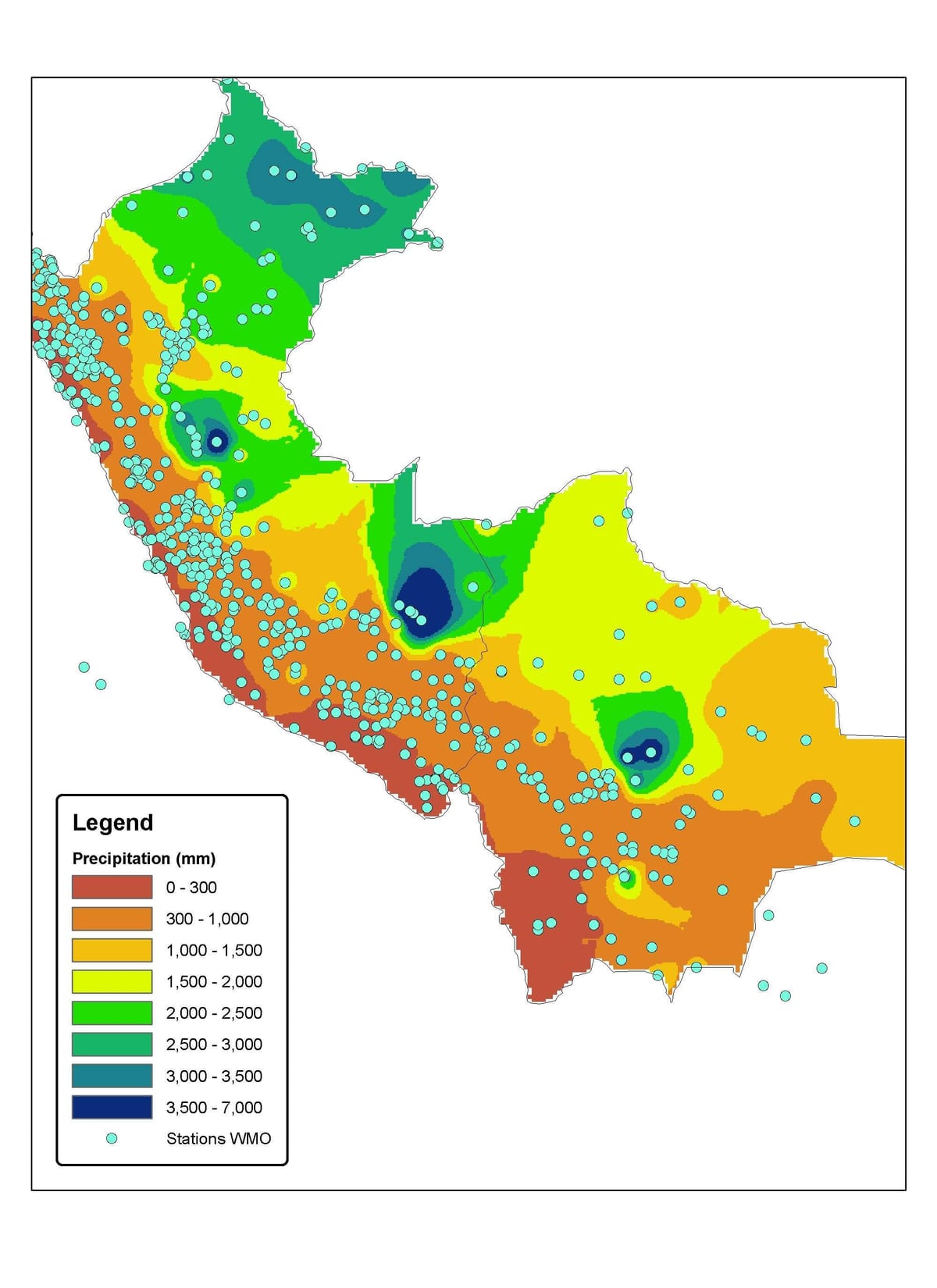 mappa del Perù clima