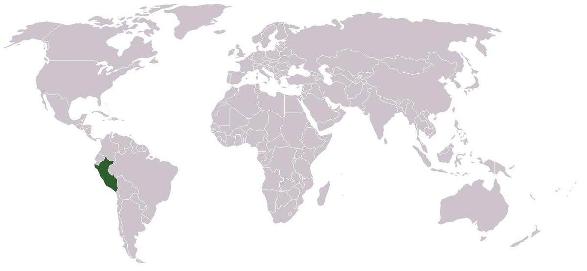 mappa del Perù globale