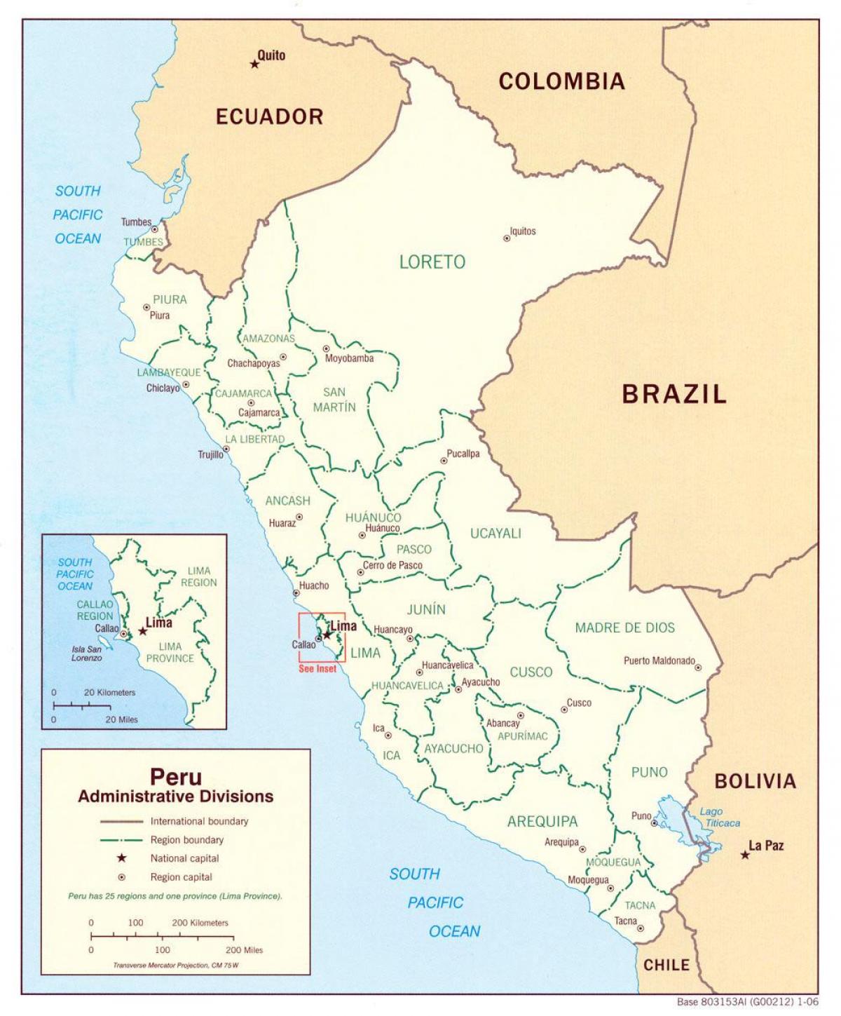 la mappa mostra Perù