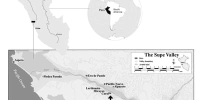 Mappa di caral Perù