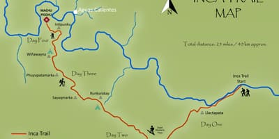 Mappa di inca del Perù