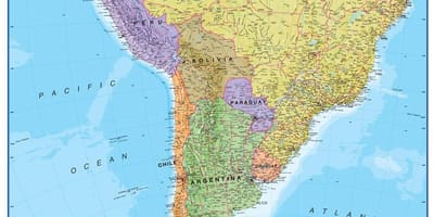 Mappa Perù, sud america