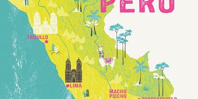 Mappa del Perù per bambini