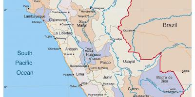 Mappa di mappa dettagliata del Perù