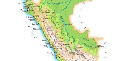 Mappa di mappa fisica del Perù