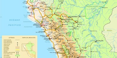 Mappa del nord del Perù