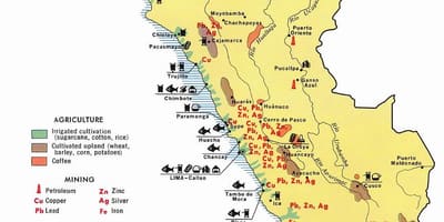 Mappa del Perù agricoltura