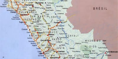 Mappa del Perù città