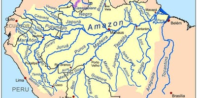 Fiumi in Perù mappa