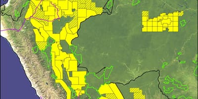 Perù foresta amazzonica mappa