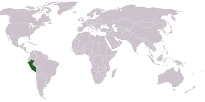 Mappa del Perù globale