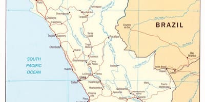 Mappa del Perù, stati