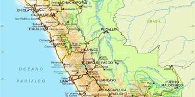 Ande Perù mappa