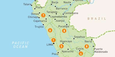 Perù province mappa