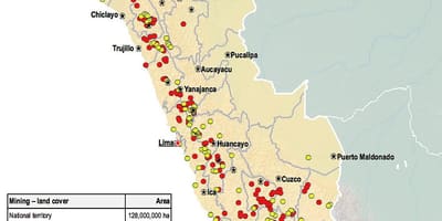 Mappa del Perù risorse naturali
