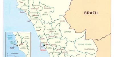 La mappa mostra Perù