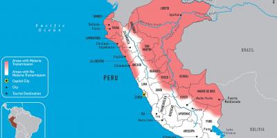 Mappa del Perù malaria